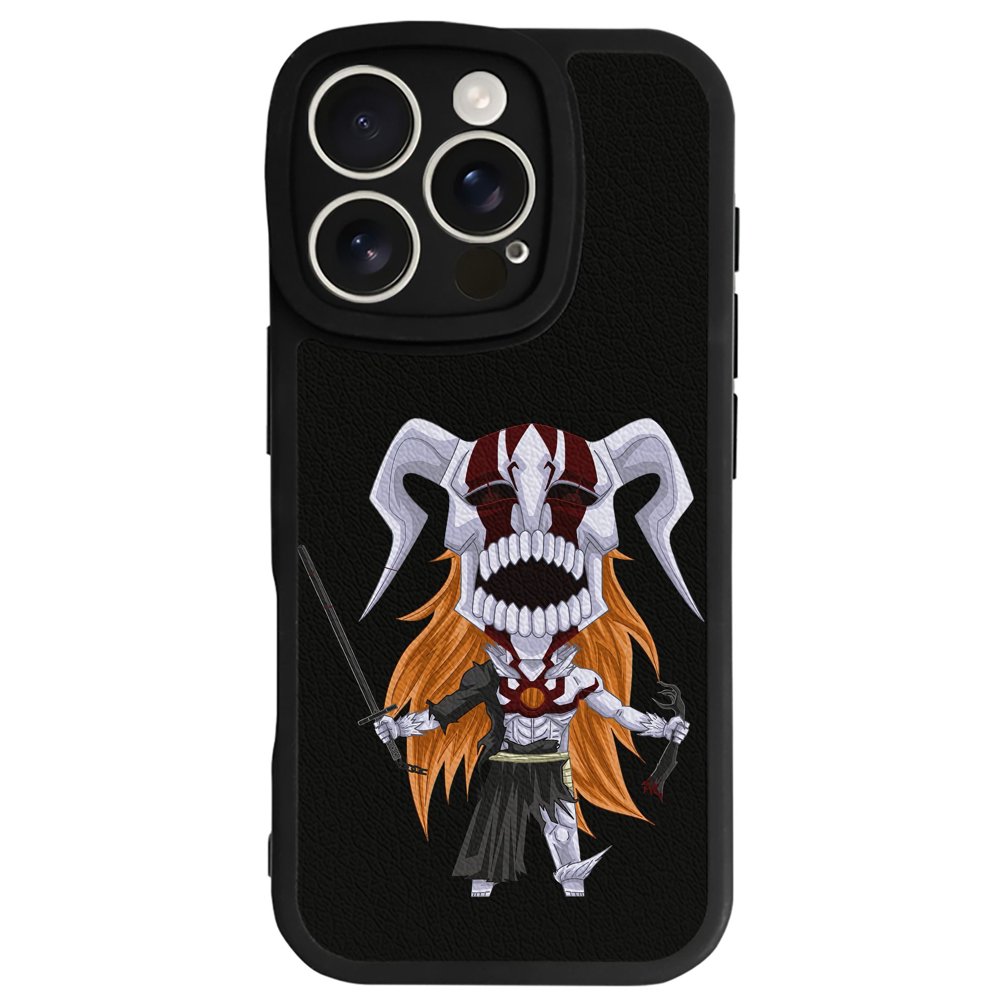 （画像用） ブリーチ 黒崎一護（くろさき いちご）BLEACH Kurosaki Ichigo 【iPhone 16シリーズ対応】シリコンスマホケース（レザー調） 材質：シリコン